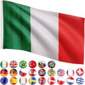 Drapeau 30 drapeaux différents au choix, taille 120 cm x 80 cm, Italie - Flagmaster
