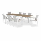 Ensemble table de jardin 300/200x100 cm et 8 chaises