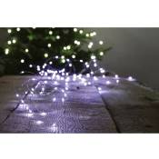 Guirlande lumineuse solaire 20 mètres 200 MicroLED Blanc froid 8 jeux de lumière - Feeric Christmas - Blanc froid