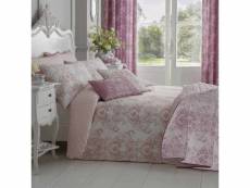 Homescapes parure de lit rose toile de jouy en polycoton, 260 x 220 cm BL1618D