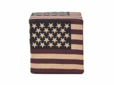 Homescapes pouf carré drapeau américain 36 x 36 x 38 cm SF1542