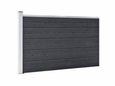 Icaverne - panneaux de clôture gamme clôture de jardin wpc 180x105 cm gris