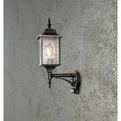 Konstsmide Lighting - Konstsmide Milano Applique d'extérieur lanterne moderne, Up, noir, argent, IP43