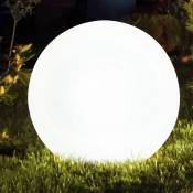 Lampe d'extérieur enfichable boule lampe de jardin avec boules lumineuses électriques pour piquet de jardin blanc, 1x E27, DxH 40 x 56 cm, extérieur