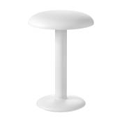 Lampe de table portable design blanc mat Gustave -