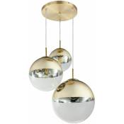 Lampe suspendue design plafonnier salon boule de verre