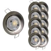 Lampesecoenergie - Lot de 10 Spot led fixe complet