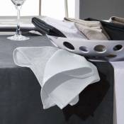 Lot de 3 serviettes de table spirale - Blanc - 45 x