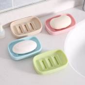 Lot de 4 porte-savon, porte-savon portable, boîte à savon étanche avec perforations, porte-savons (quatre couleurs).