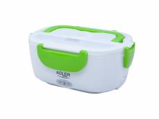 Lunchbox électrique adler ad 4474 verte, boite à repas chauffante 1,1 litre + cuillère