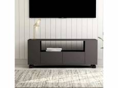 Meuble tv de qualité gris 120 x 35 x 43 cm aggloméré