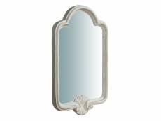 Miroir, miroir mural rectangulaire, à accrocher au mur horizontal vertical, shabby chic, maquillage, salle de bain, cadre au fini blanc antique, l24xp