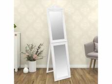 Miroir sur pied style baroque - miroir décor blanc 45x180 cm meuble pro frco16388