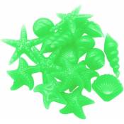 Pierres lumineuses,cailloux fluorescents,50 morceaux de pierres lumineuses,étoile de mer colorée,cailloux,étoile de mer de l'océan vert