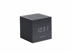 Réveil mini cube en bois noir - karlsson