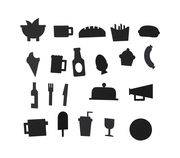 Set Symboles Food / pour tableau perforé - Design Letters noir en plastique