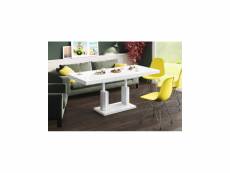 Table basse design 120-170 cm x 75 cm x 56-76 cm - blanc 3931