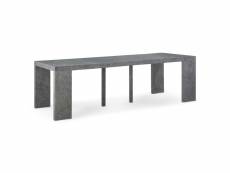 Table console extensible oxalys xl effet béton gris