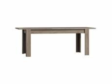 Table extensible pour salle à manger romi. Dimensions 160-200 cm avec rallonge. Coloris oak canyon, chêne clair