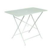 Table pliante Bistro / 97 x 57 cm - 4 personnes - Trou parasol - Fermob vert en métal