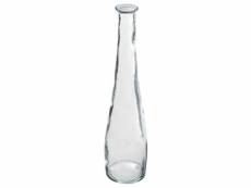 Vase en verre recyclé "long" 80cm transparent
