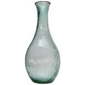 Vase en verre recyclé texturé Transparent 75 cm