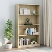 Vidaxl - 4 - Shelves dans les étagères en bois de haute qualité Design moderne diverses couleurs Couleur : Chêne sonoma