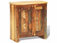 Vidaxl armoire vintage avec 2 portes bois massif de