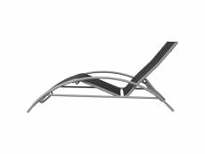 Vidaxl chaises longues en aluminium noir 42159