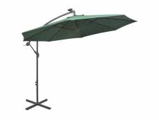 Vidaxl parasol avec éclairage led 300 cm poteau en