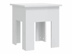 Vidaxl table basse blanc brillant 40x40x42 cm aggloméré