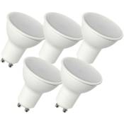 5 Ampoules led GU10 dimmable 460 Lumens Blanc Chaud