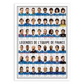 Affiche 50x70 cm - Légendes de l'équipe de France