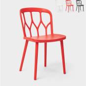 Ahd Amazing Home Design - Chaise de bar cuisine et jardin au design moderne Flow Couleur: Rouge