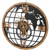 Amadeus - Horloge Monde ø 80 cm Naturel