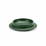 Assiette creuse Dishes to Dishes - Grès / Low - Ø 20,5 x H 4,8 cm - valerie objects vert en céramique