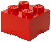 Boîte Lego® Brick / 4 plots - Empilable - ROOM COPENHAGEN rouge en plastique