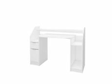 Bureau avec tiroir 123x90 cm blanc mdf ml-design 490001592