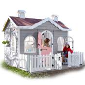 Cabane en bois pour enfant avec terrasse ava. 255 x 270 x 207 . casas Green House Cabane peinte, transport inclus.