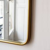 Decoclico Factory - Miroir carré en métal doré 65 x 65 cm - Uptown - intérieur/extérieur - Or