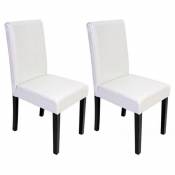 Decoshop26 Lot de 2 chaises de salle à manger simili-cuir