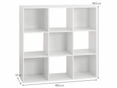 Eazy living bibliothèque avec 9 compartiments cassien blanc EYHM863-WH