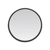 Emde - Miroir biseauté rond à bords larges noir 54x54x4cm