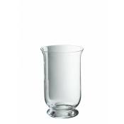 Jolipa - Photophore en verre transparent 18x18x30 cm - Transparant