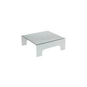 M-s - Table basse carrée 90x90 cm en verre trempé