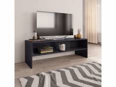 Meuble tv de qualité gris brillant 120 x 40 x 40 cm aggloméré