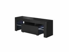 Meuble tv modèle elio (130x45cm) couleur noir avec led TVSD050BLBL