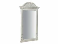 Miroir, miroir mural rectangulaire, à accrocher au mur horizontal vertical, shabby chic, maquillage, salle de bain, cadre au fini blanc antique, l82xp