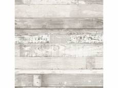 Noordwand homestyle papier peint wood blanc cassé et gris 434268