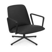 Pad Lounge Chair Low Swivel Black Alu - Normann Copenhagen